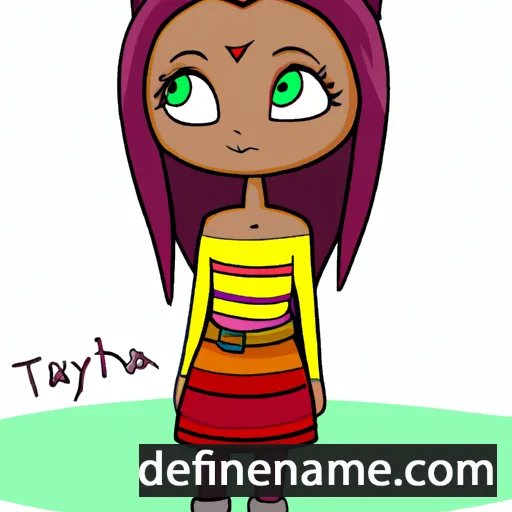 cartoon of the name Taytira