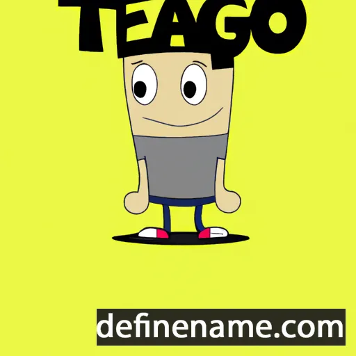 cartoon of the name Teago