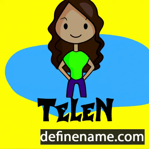 cartoon of the name Tealyn