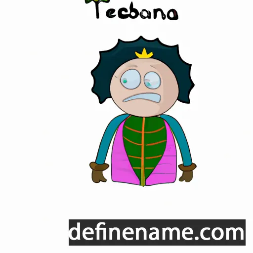 cartoon of the name Tebronia