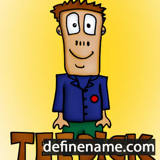 cartoon of the name Tedrick