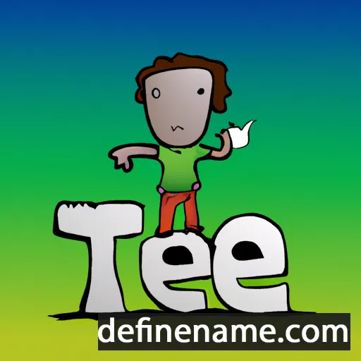 cartoon of the name Tee