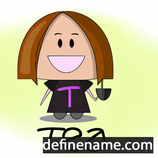 cartoon of the name Teea