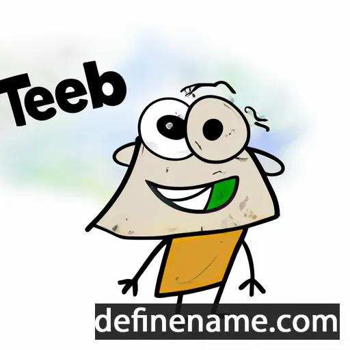 cartoon of the name Teeb