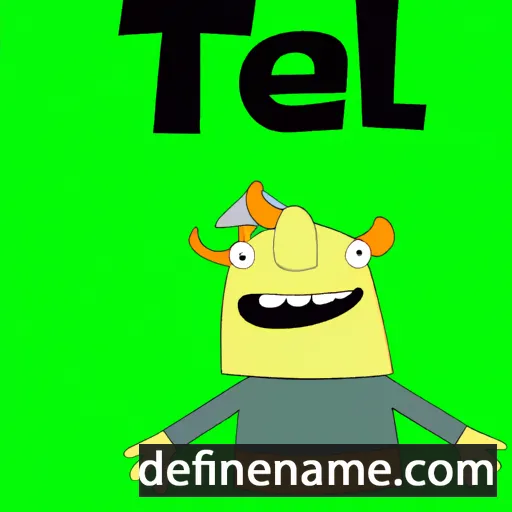 cartoon of the name Teel