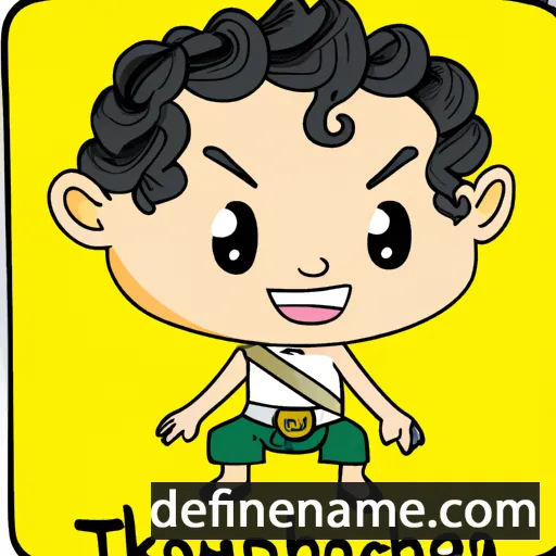 cartoon of the name Teeraphong