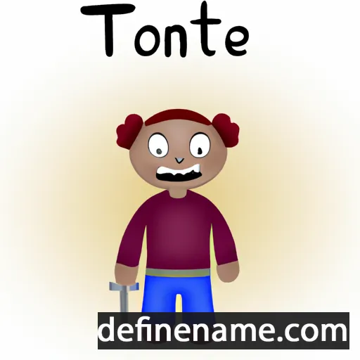 cartoon of the name Teiakotsinarèn:tonte