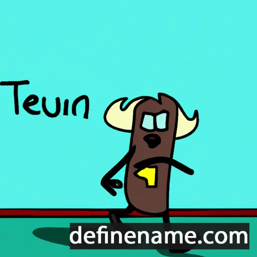 cartoon of the name Teitrun