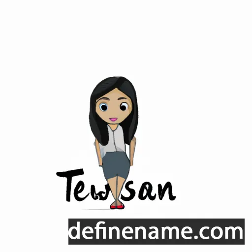 cartoon of the name Tejaswini