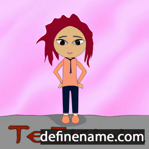 cartoon of the name Tekina