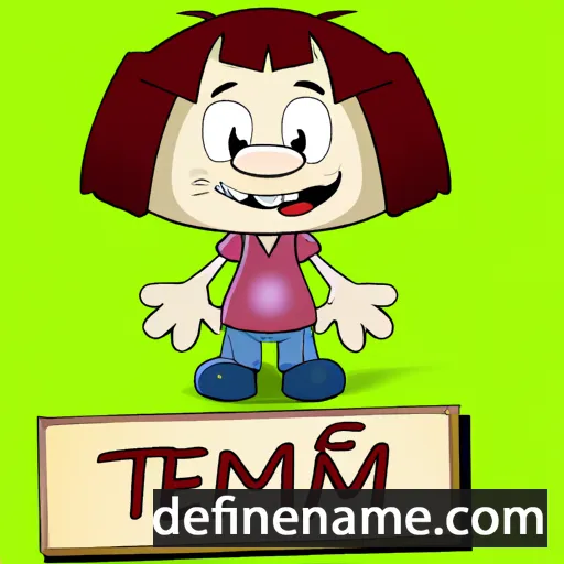 cartoon of the name Temmi