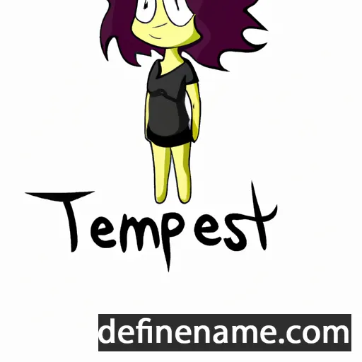 cartoon of the name Tempestt