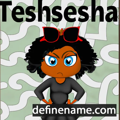 cartoon of the name Tenesha