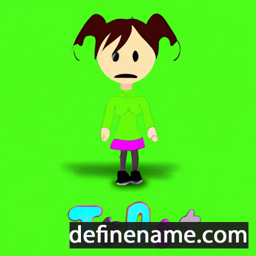 cartoon of the name Tennie