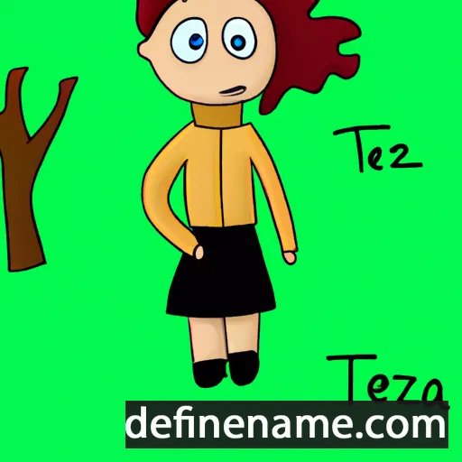 cartoon of the name Terēza