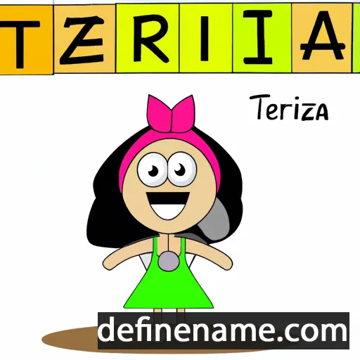 cartoon of the name Terzinha