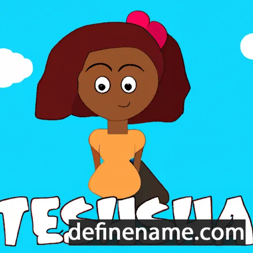 cartoon of the name Tesha