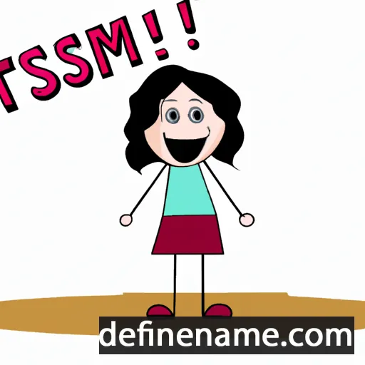 cartoon of the name Tesnim