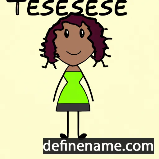 cartoon of the name Tessanee