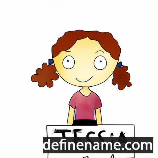 cartoon of the name Tessia