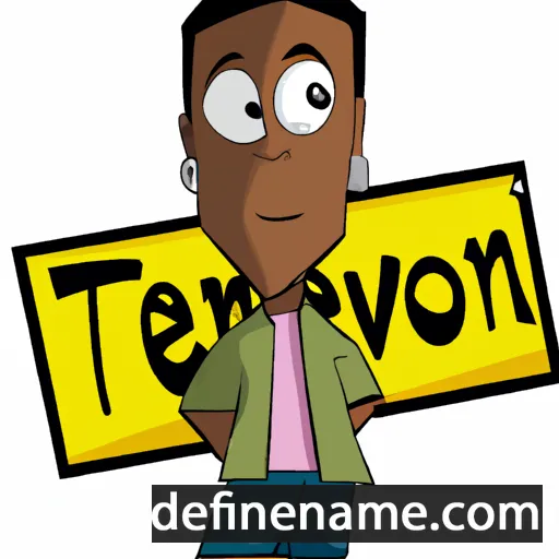 cartoon of the name Tevon