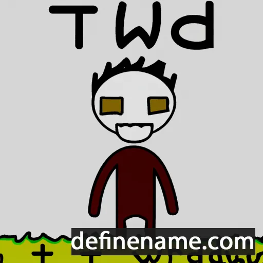 Tewdwr cartoon