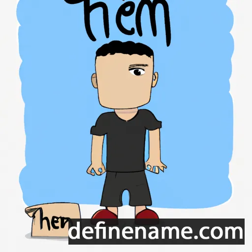 cartoon of the name Thaem