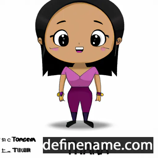 cartoon of the name Thania