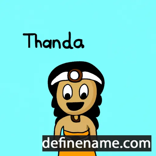 cartoon of the name Tharinda