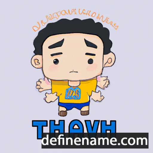 cartoon of the name Thavin