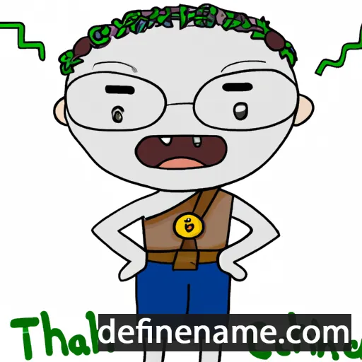 cartoon of the name Theerachai