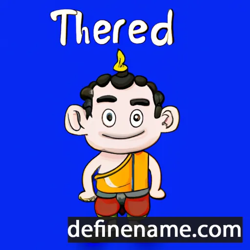 cartoon of the name Theeradej