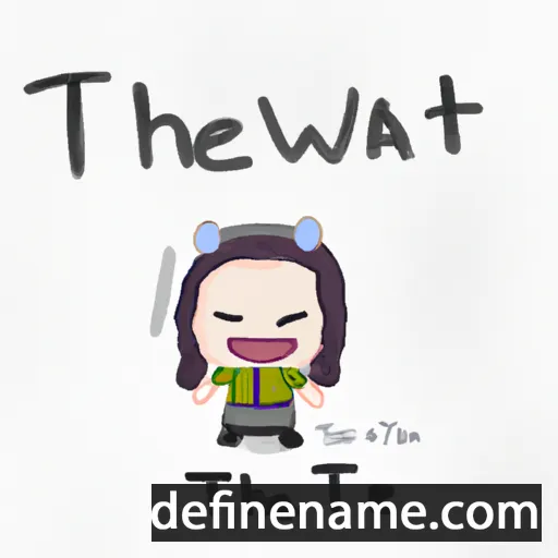 cartoon of the name Theerawat