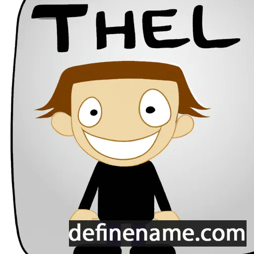 cartoon of the name Theil