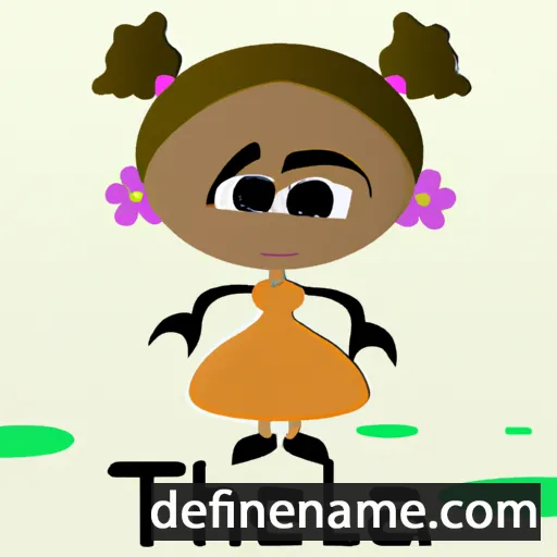 cartoon of the name Thela