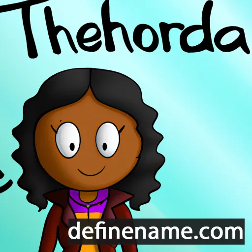 cartoon of the name Theondra