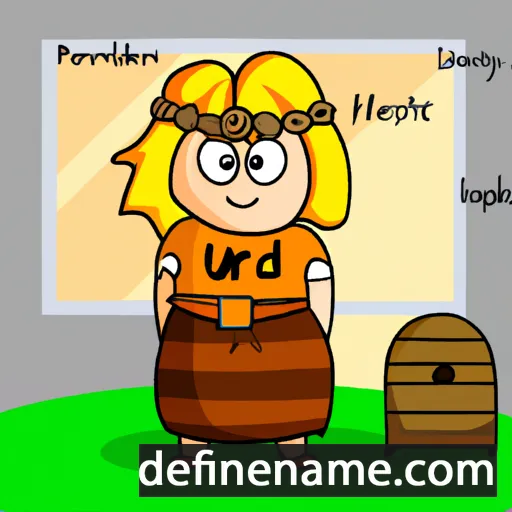 cartoon of the name Þrúðrún