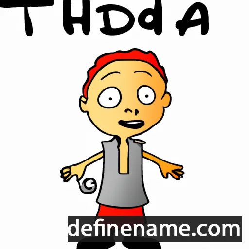 cartoon of the name Theuda