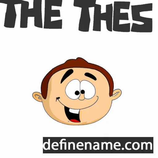 cartoon of the name Thies