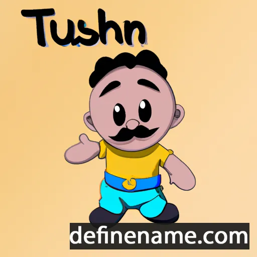 cartoon of the name Thushan