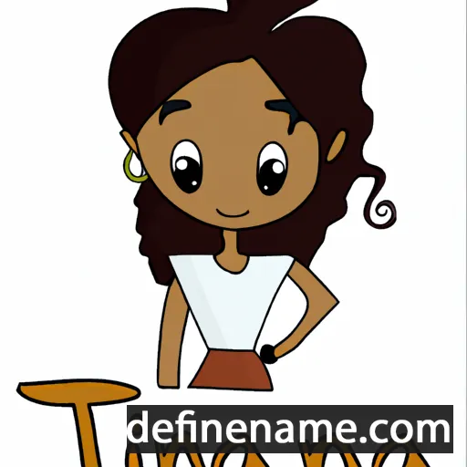 cartoon of the name Tiana