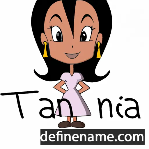 cartoon of the name Tiana