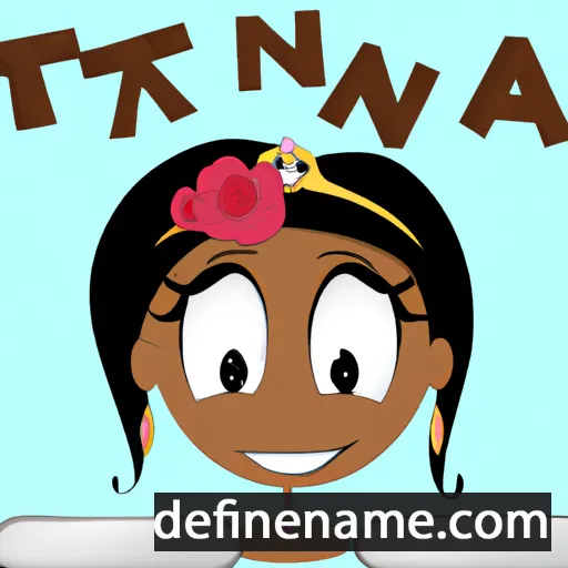 cartoon of the name Tiana