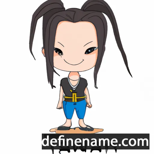 cartoon of the name Tianwen