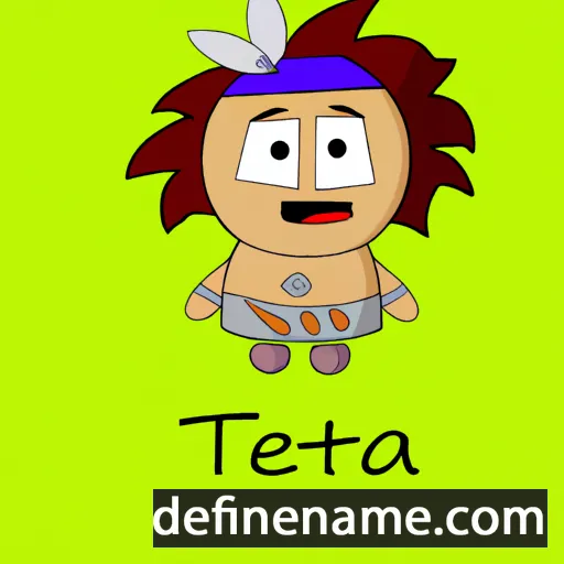 cartoon of the name Tiateata