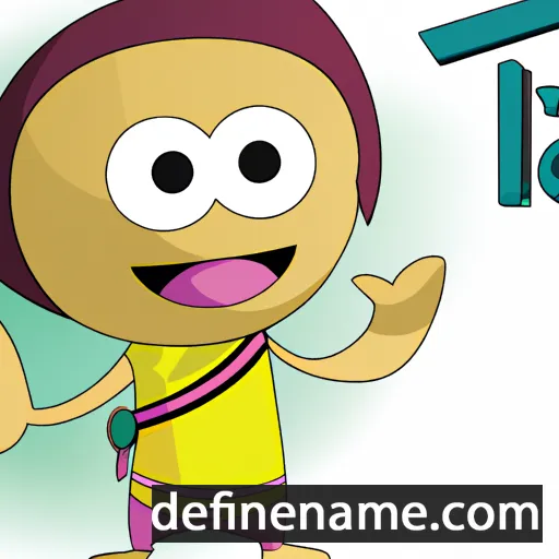 cartoon of the name Tiba