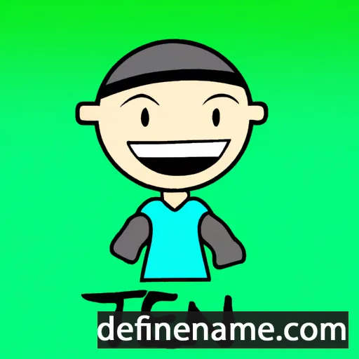 cartoon of the name Tien