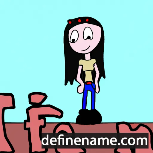 cartoon of the name Tifenn