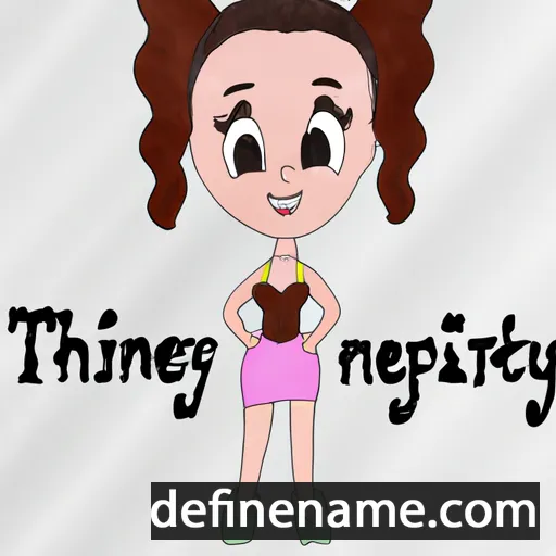 cartoon of the name Tiffaney