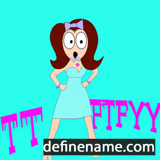 cartoon of the name Tiffaniy